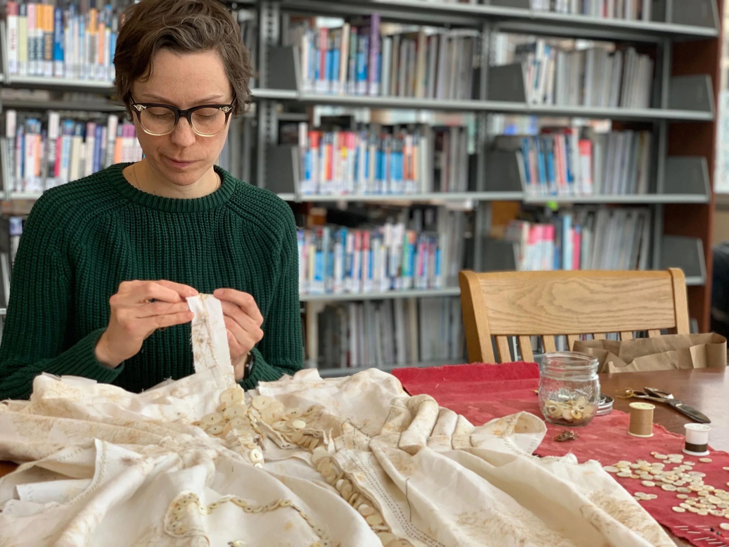 Artist in practice at East Lake Library