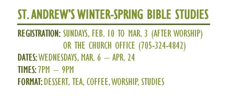 St. Andrew's Spring 2019 Bible Studies