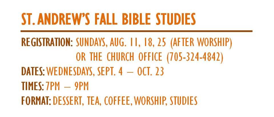 2019 Fall Bible Studies