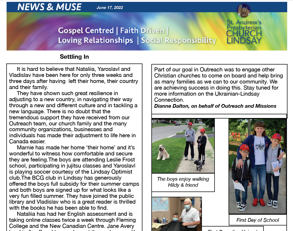 June 17, 2022 Newsletter