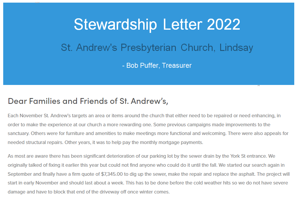 2022 Stewardship Letter