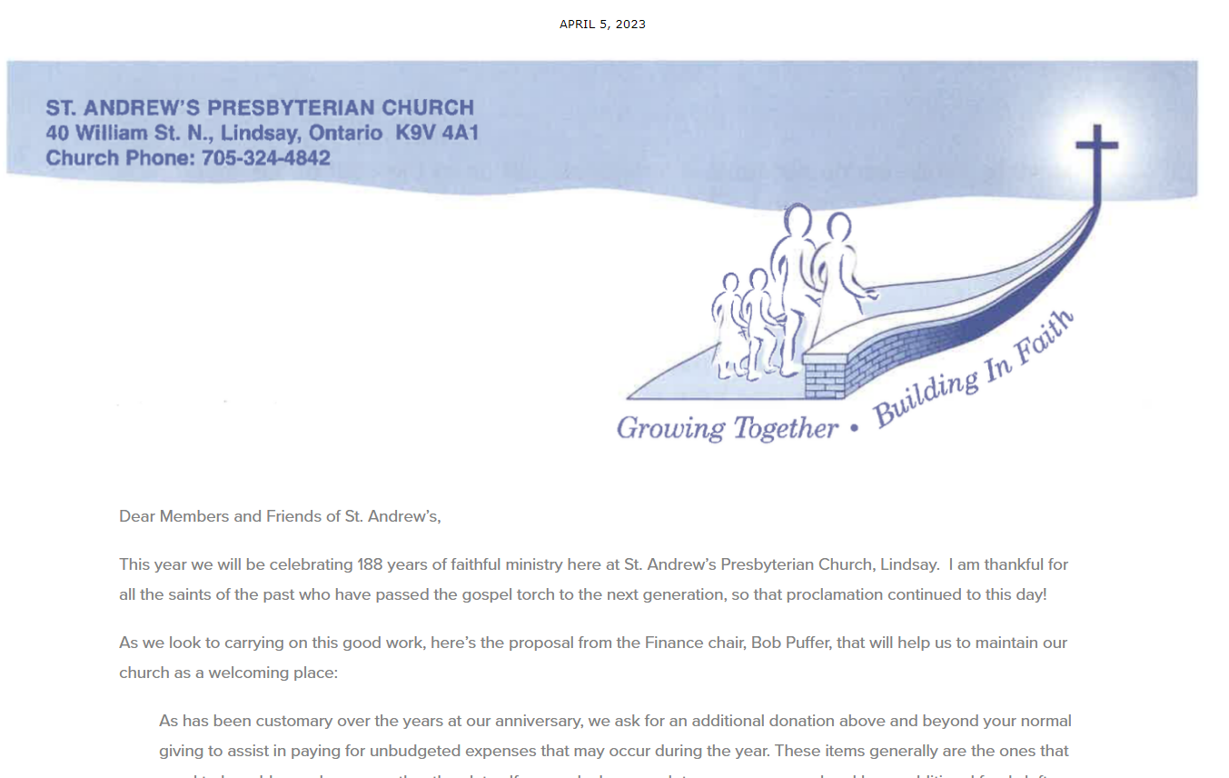 2023 ANNIVERSARY LETTER