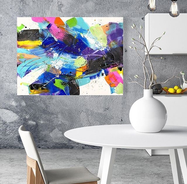 Title: Color Bomb 
Artist: @artistsarahrasul 
Original abstract painting on canvas. 🔴For Sale- DM for info 🔴30&rdquo;x40&rdquo; 
#colorful #art #canvas #artist #decor #artwork #abstract #contemporaryart #artgallery #gallery #painting #color #homede