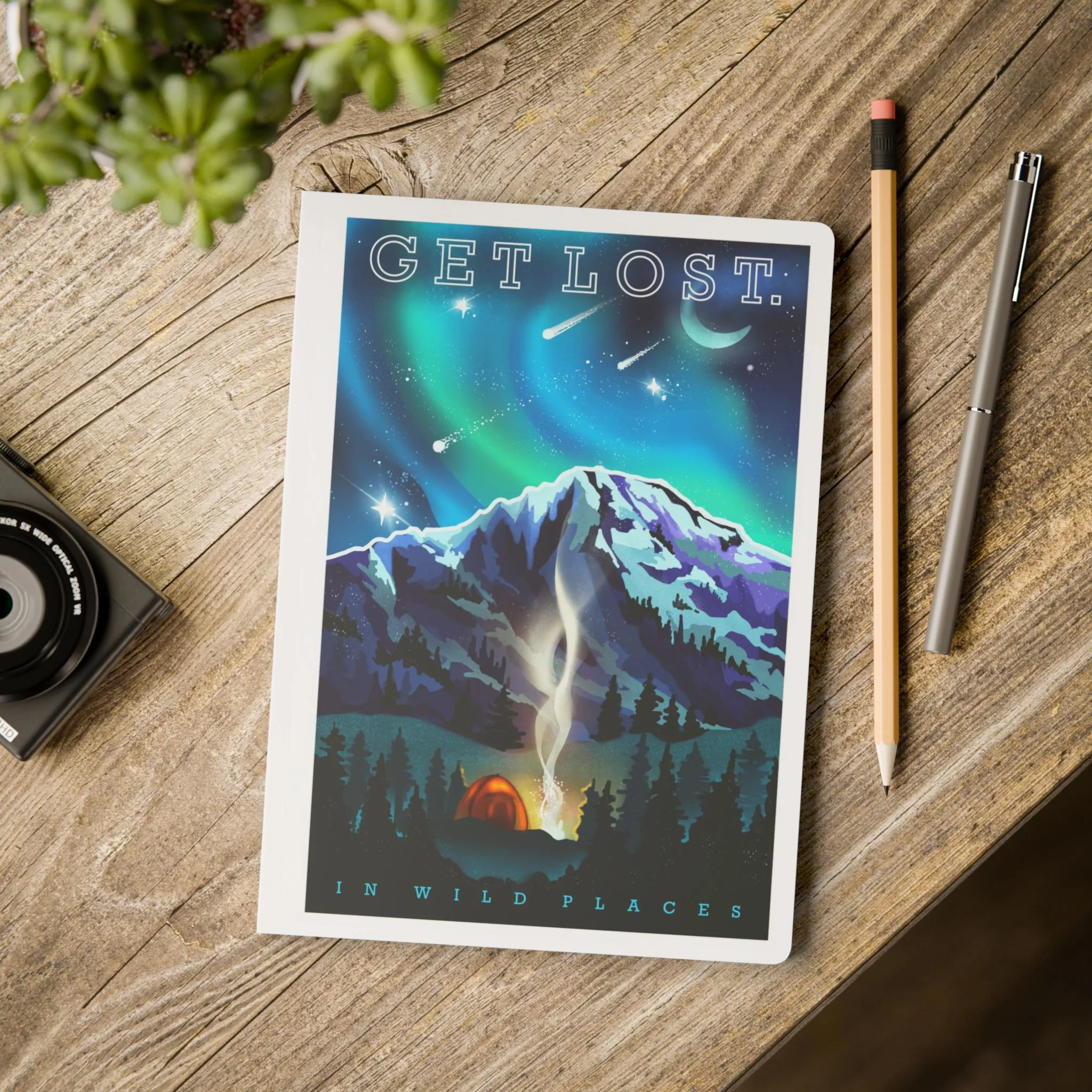 Get Lost In Wild Places Softcover Journal - Adventure & Nature-Inspired Notebook