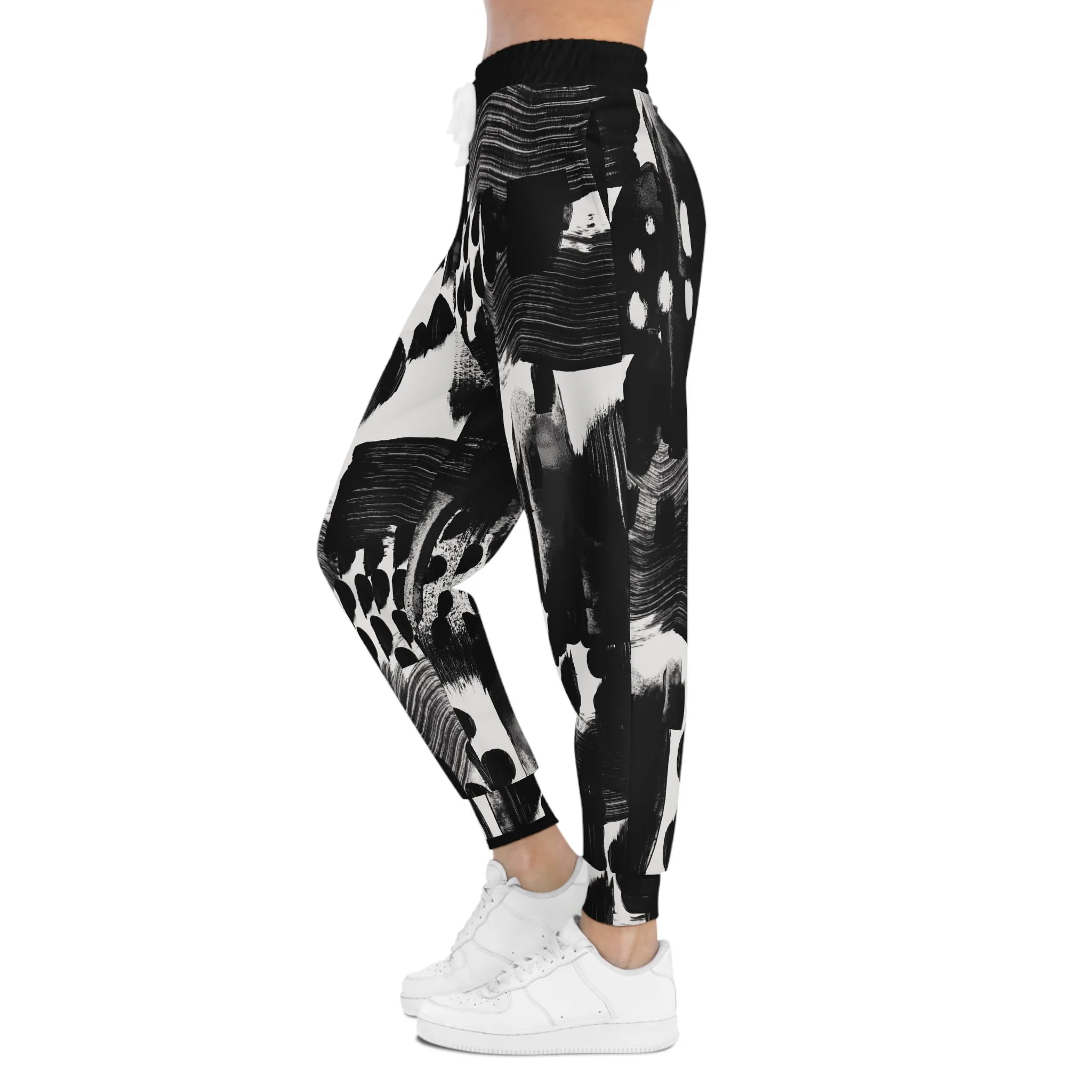 Chic Abstract Athletic Joggers by Artist Sarah Rasul
