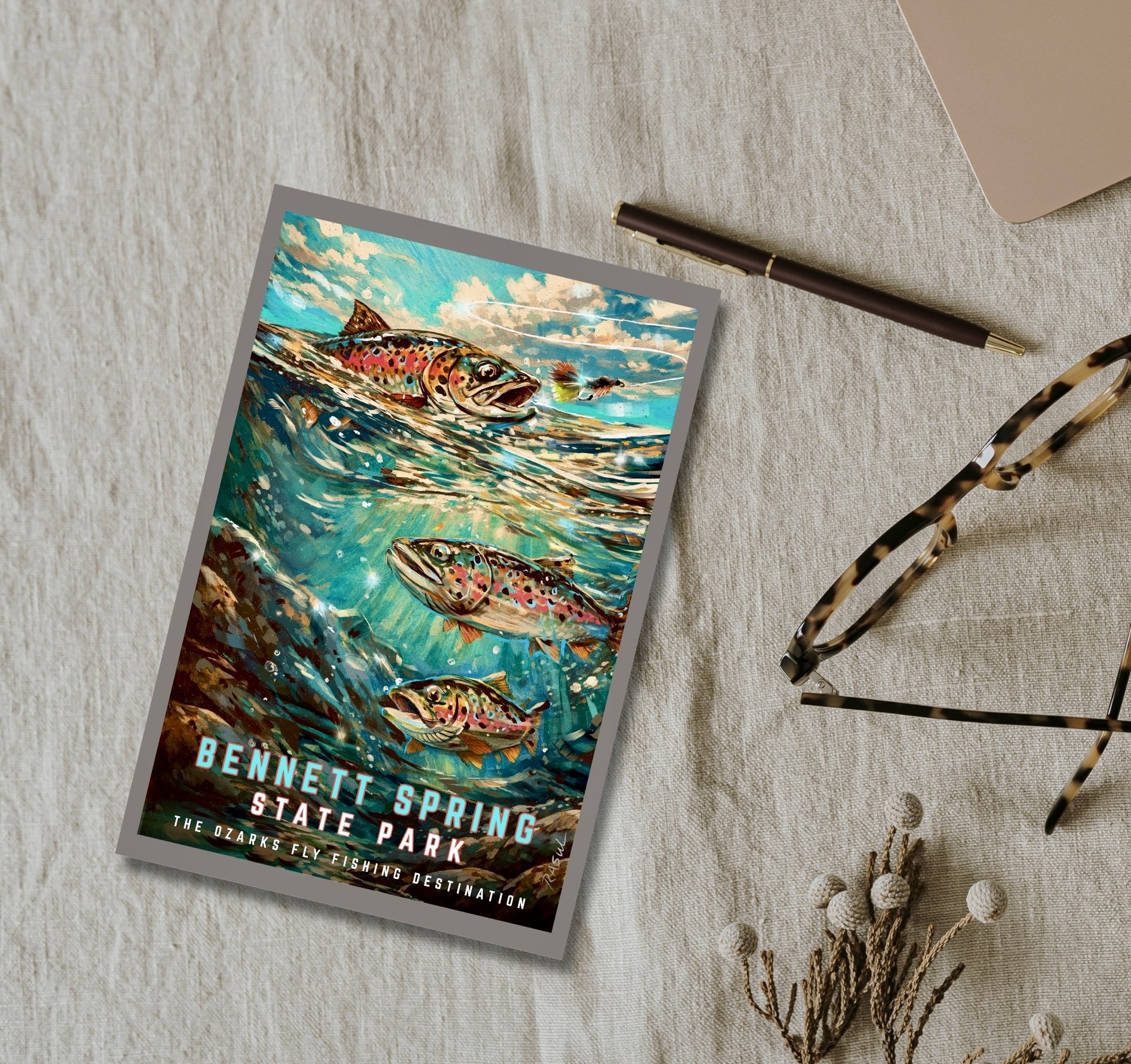 Adventure-Ready Bennett Spring State Park Vinyl Stickers