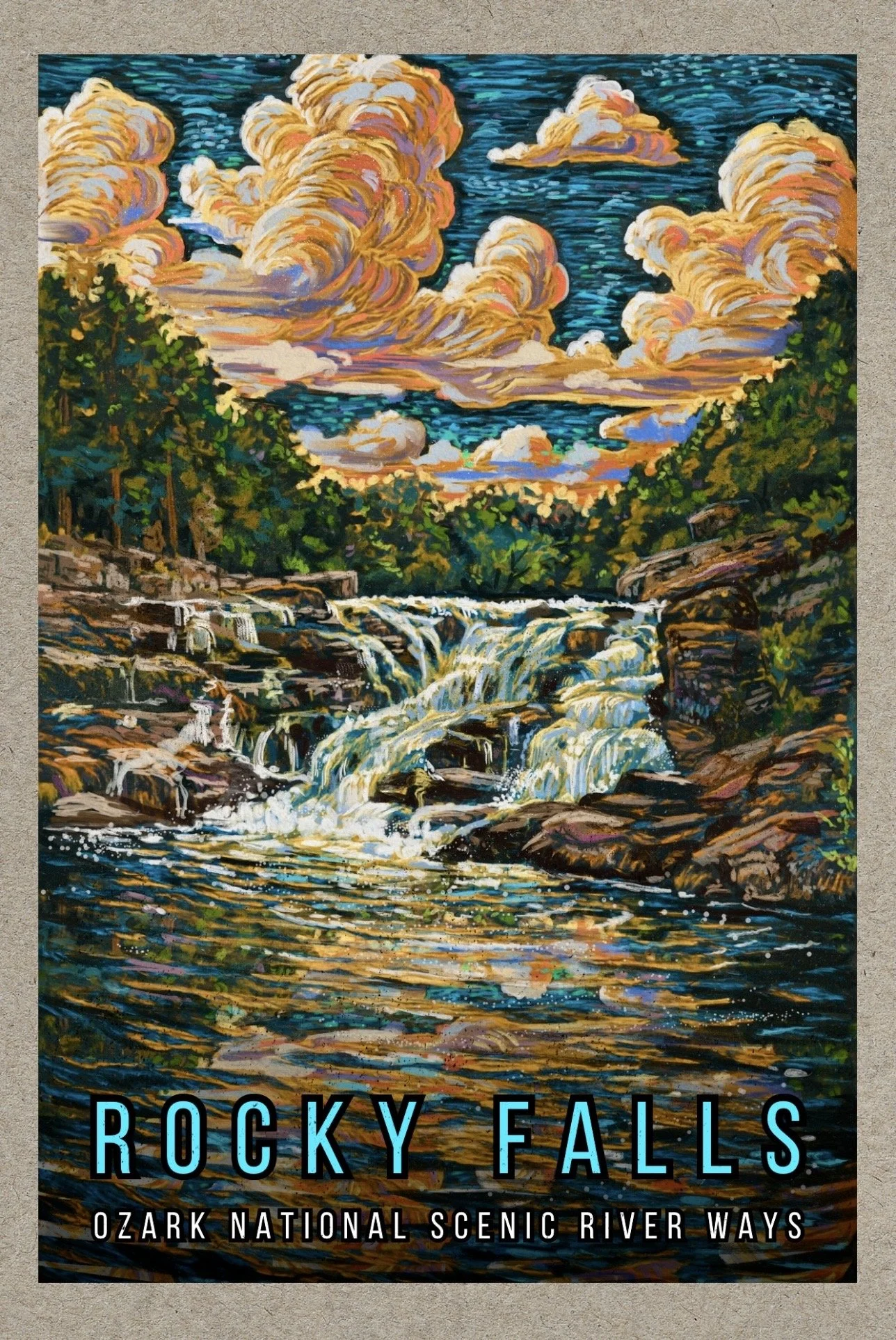 Rocky Falls (Ozark National Scenic Riverways) Print