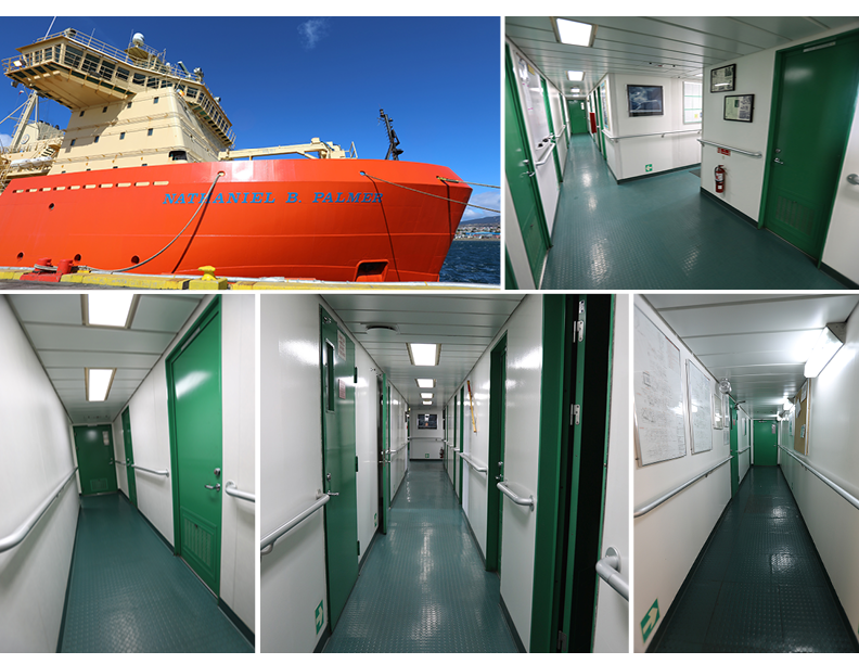 Welcome to the Nathaniel B. Palmer! She is a beautiful ship, with commodious berths…if you can find the one green door among many that is assigned to you.
