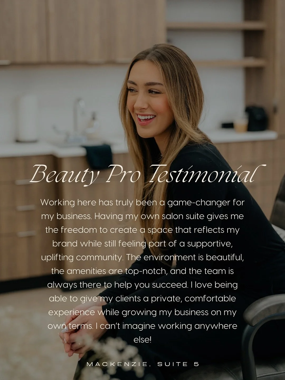 It&rsquo;s more than just four walls - it&rsquo;s a beautiful, supportive, and uplifting community where your business can thrive! ✨
Mackenzie sums it up perfectly: &ldquo;The environment is beautiful, the amenities are top-notch, and the team is alw