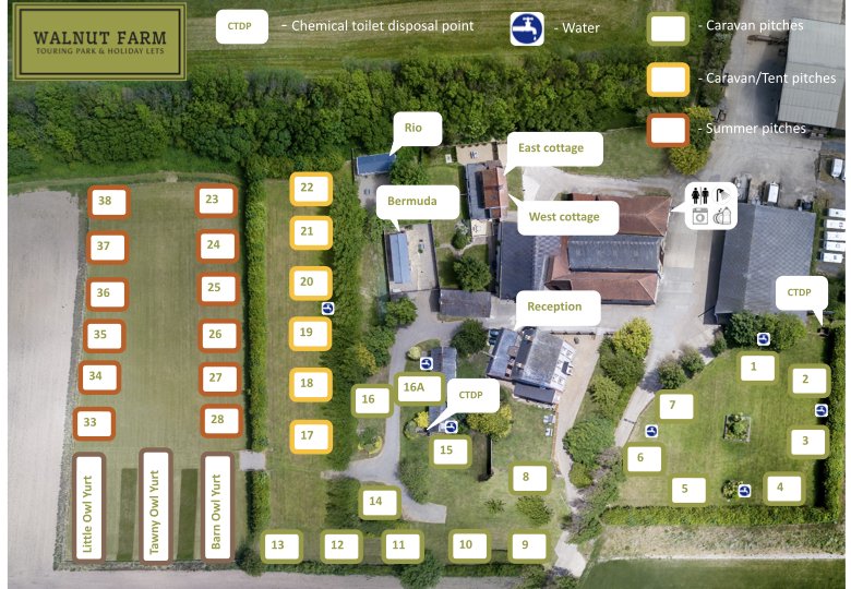 Main Site Map Walnut Farm Waxham Norfolk