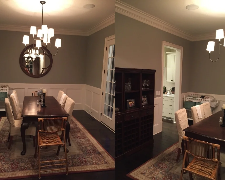 Is that a changing table you spy in the corner? Why, yes. Yes, it is. Sometimes you have to be extremely practical with kids in mix! But since the baby was growing up, so was the dining room!