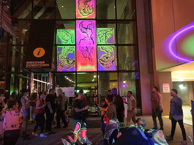 #immerse2019 #projectionmapping #lightform A successful weekend creating #animated #murals !