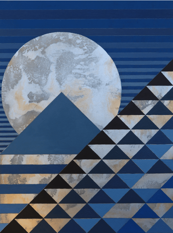 Julika Lackner, Moonlit , 2019, oil and enamel on panel, 24 x 18 inches