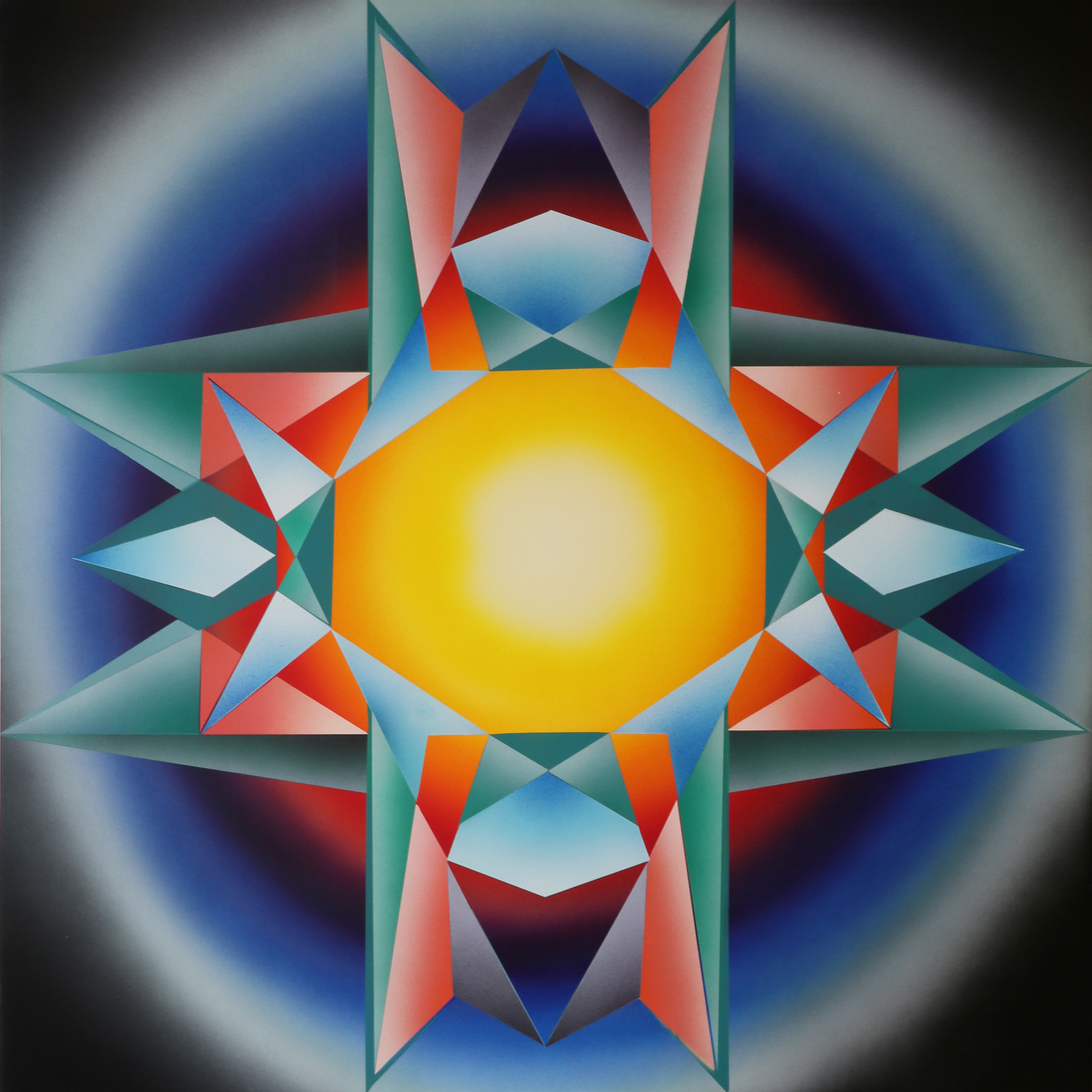 Mary Anna Pomonis, Sailor Venus , 2019, acrylic on canvas over panel, 30 x 30 inches