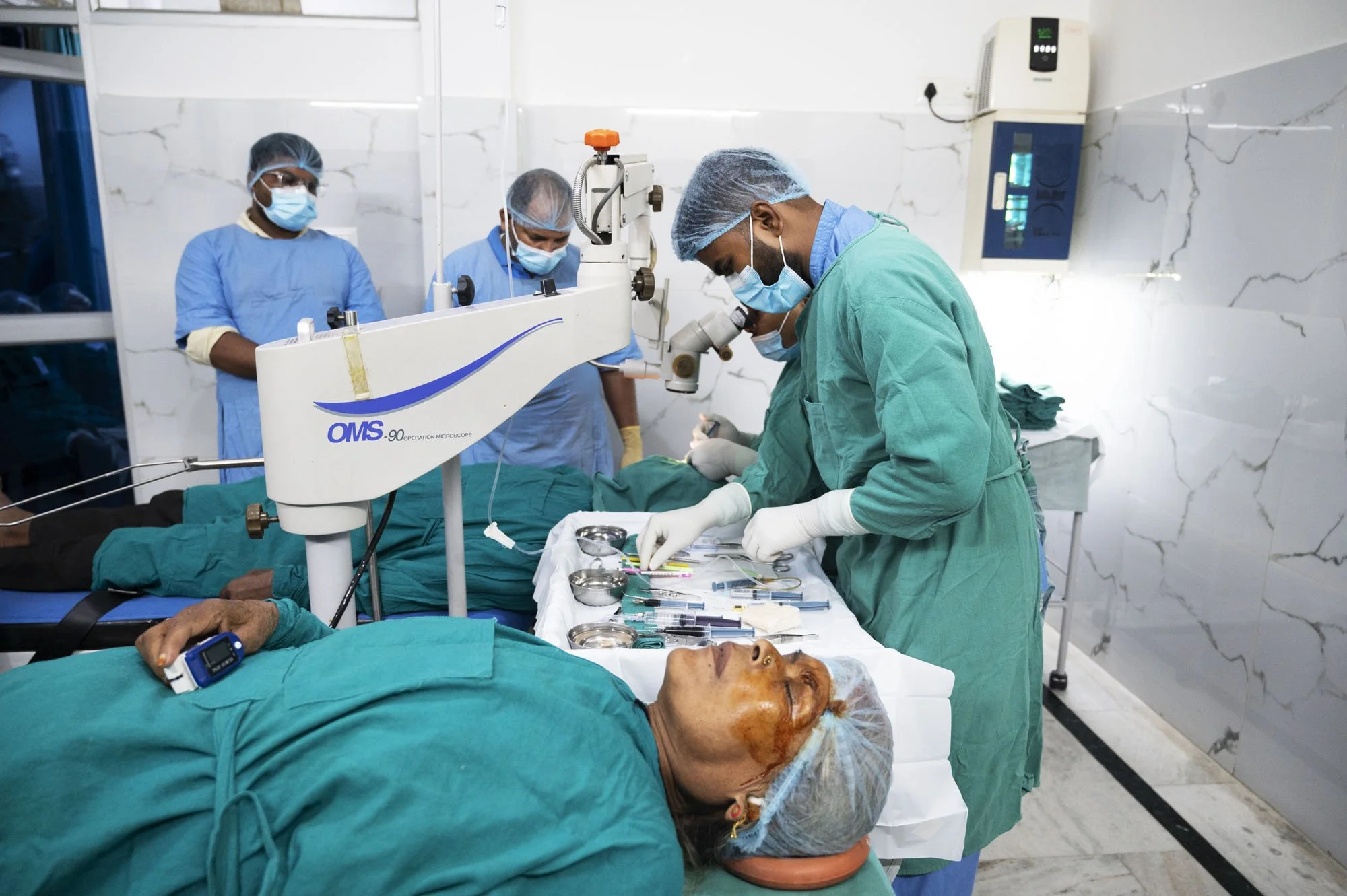 Today's surgeon Dr Zaheeruddin's work goes smoothly because of the experienced OT staff