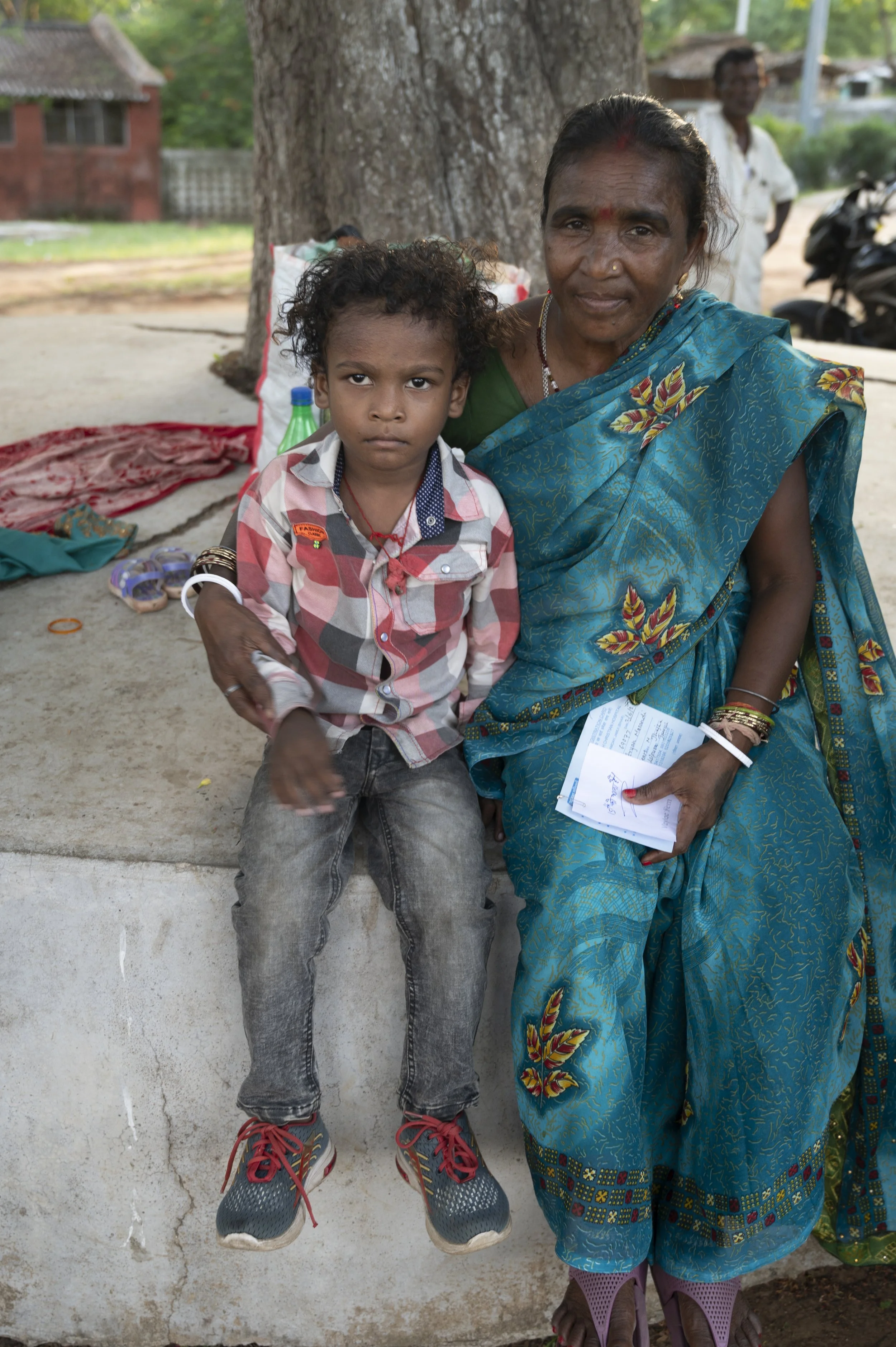 Granny Tuli and grandson Aryan