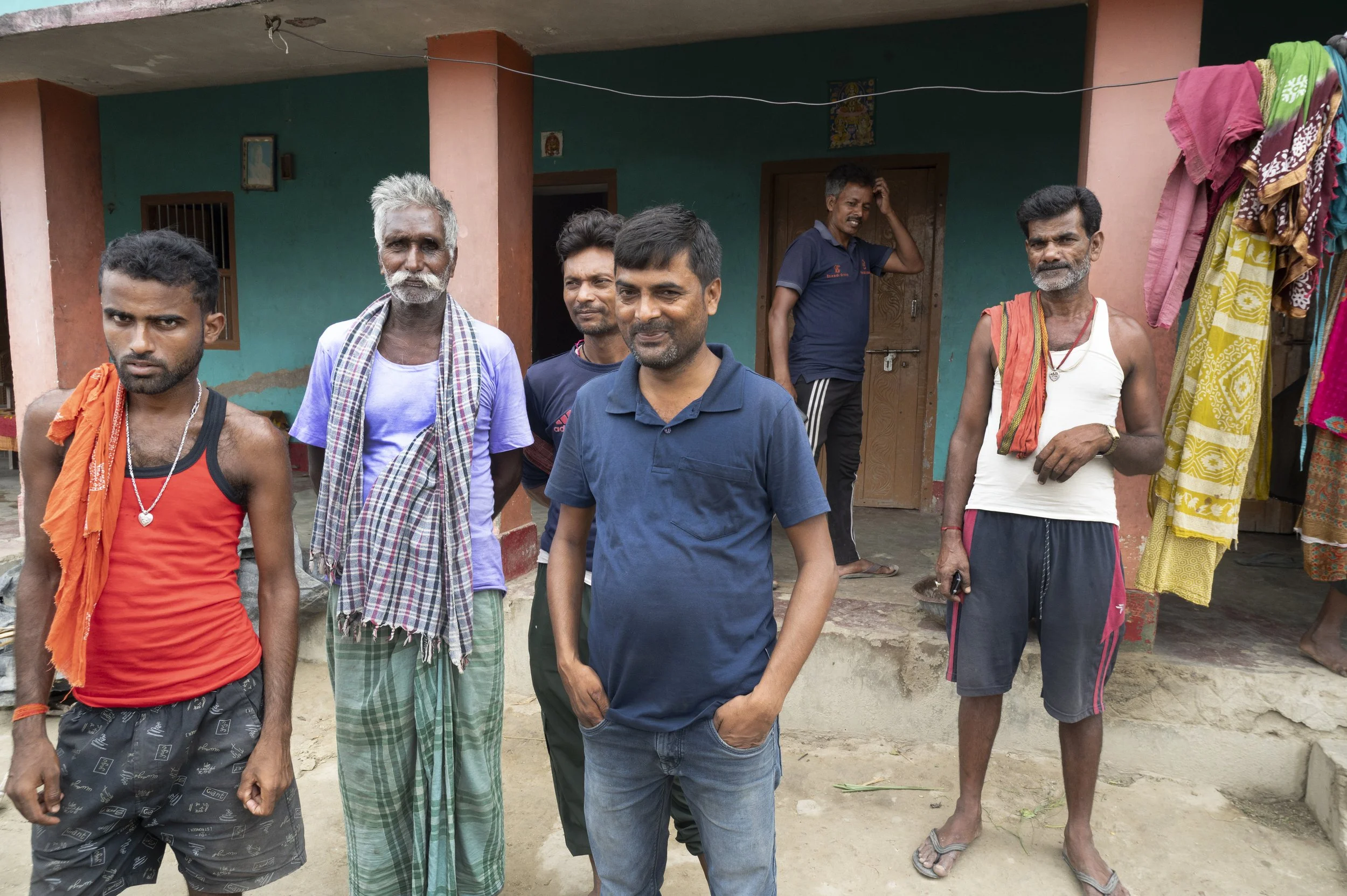 Pappu outside his home