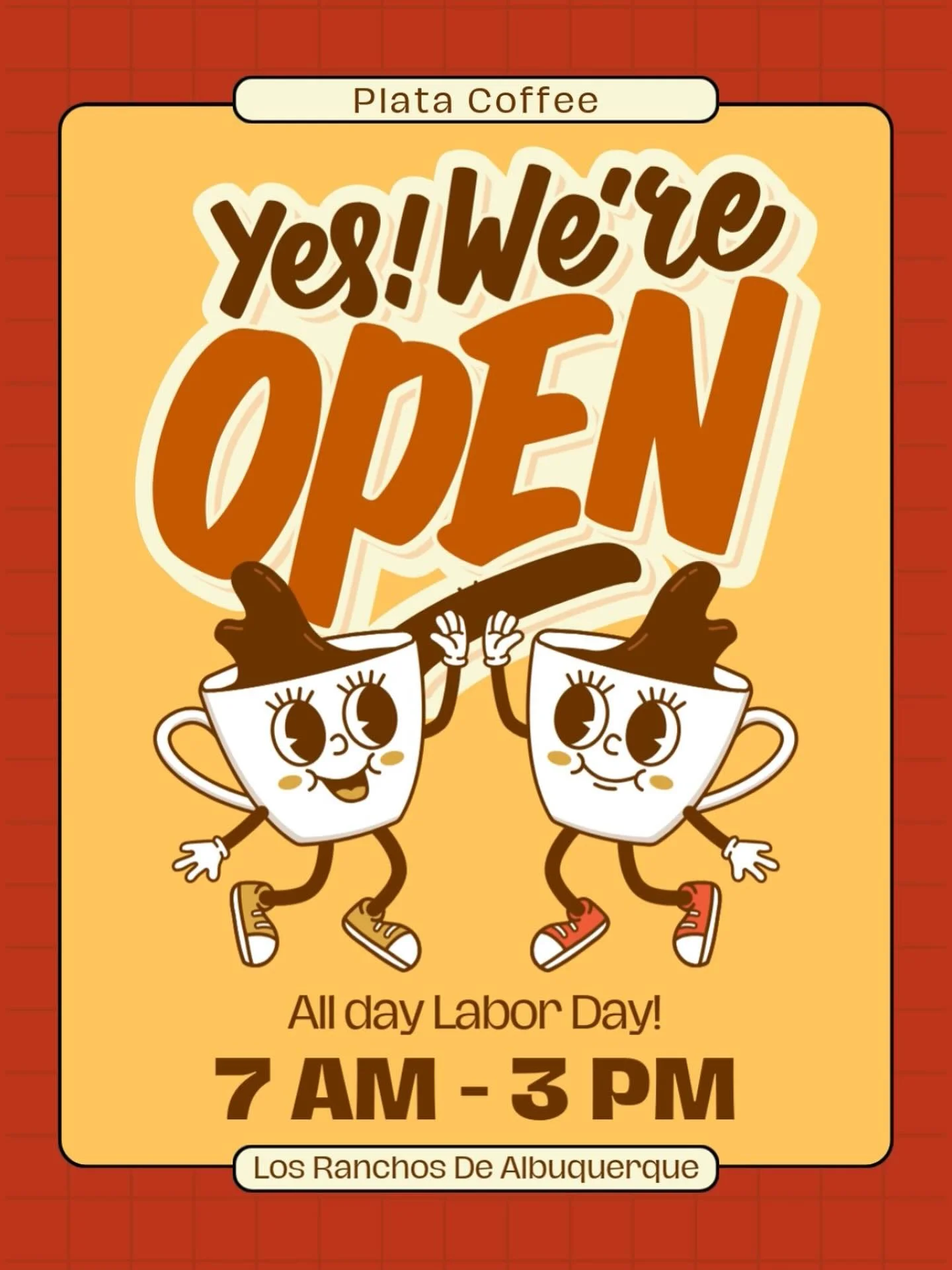 Come see us tomorrow for a pick me up! 
.
.
.
#abq #abqnm #albuquerque #505 #burque #losranchosdealbuquerque #nmtrue #abqcoffee #abqcoffeeshops #abqcoffeeroaster #abqcoffeeshop #abqlocal
