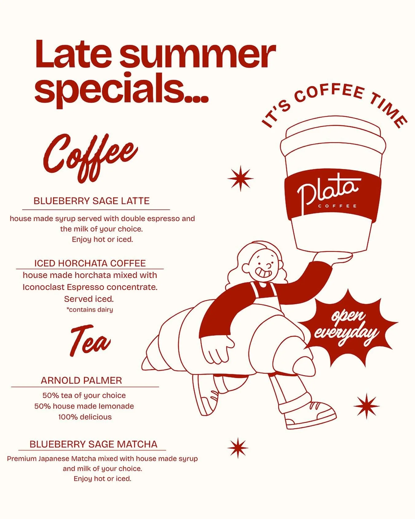 We&rsquo;re open today! Come try one of our late summer specials! Which one are you trying? 
.
.
.
#abq #abqnm #burque #505 #albuquerque #abqlocal #abqcoffee #abqcoffeeshops #abqcoffeeshop #abqcoffeeroaster #coffee #losranchosdealbuquerque #nmtrue