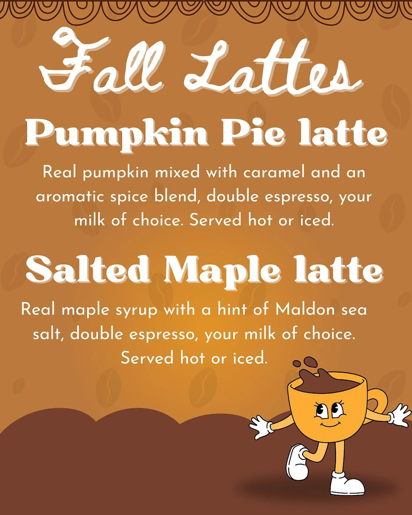 The wait is over! Please welcome to the stage our new fall lattes! 🎃🍁🍂
.
.
#abq #albuquerque #505 #burque #losranchosdealbuquerque #abqcoffee #abqcoffeeshops #abqcoffeeshop #nmtrue #coffee
