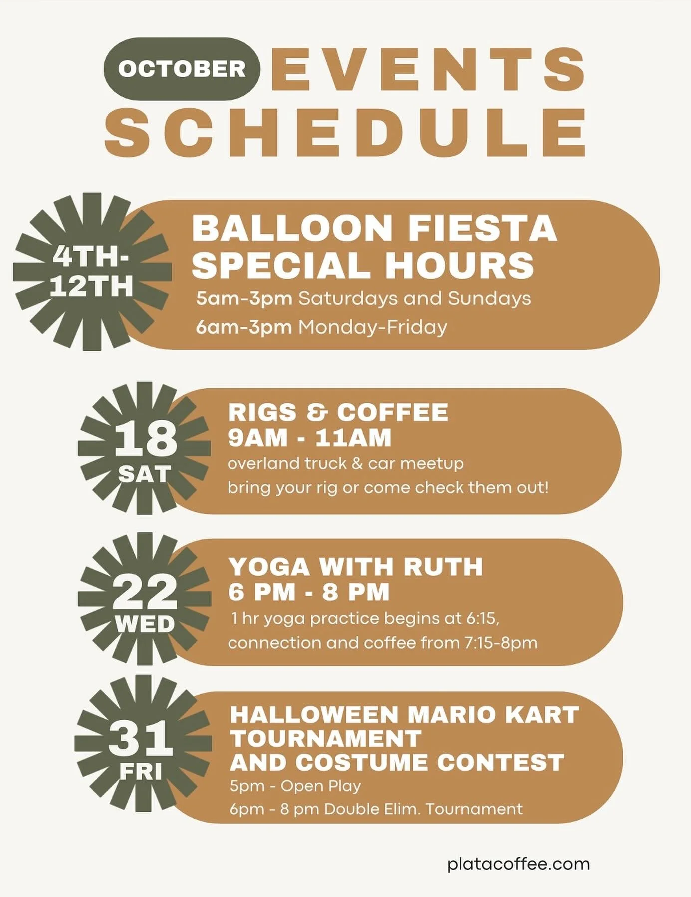 October is here and we&rsquo;ve got some fun stuffed planned! What are you looking forward to? 
.
.
.
#abq #abqnm #abqlocal #burque #505 #albuquerque #nmtrue #losranchosdealbuquerque #abqcoffee #abqcoffeeshops #abqcoffeeroaster #abqcoffeeshop #coffee