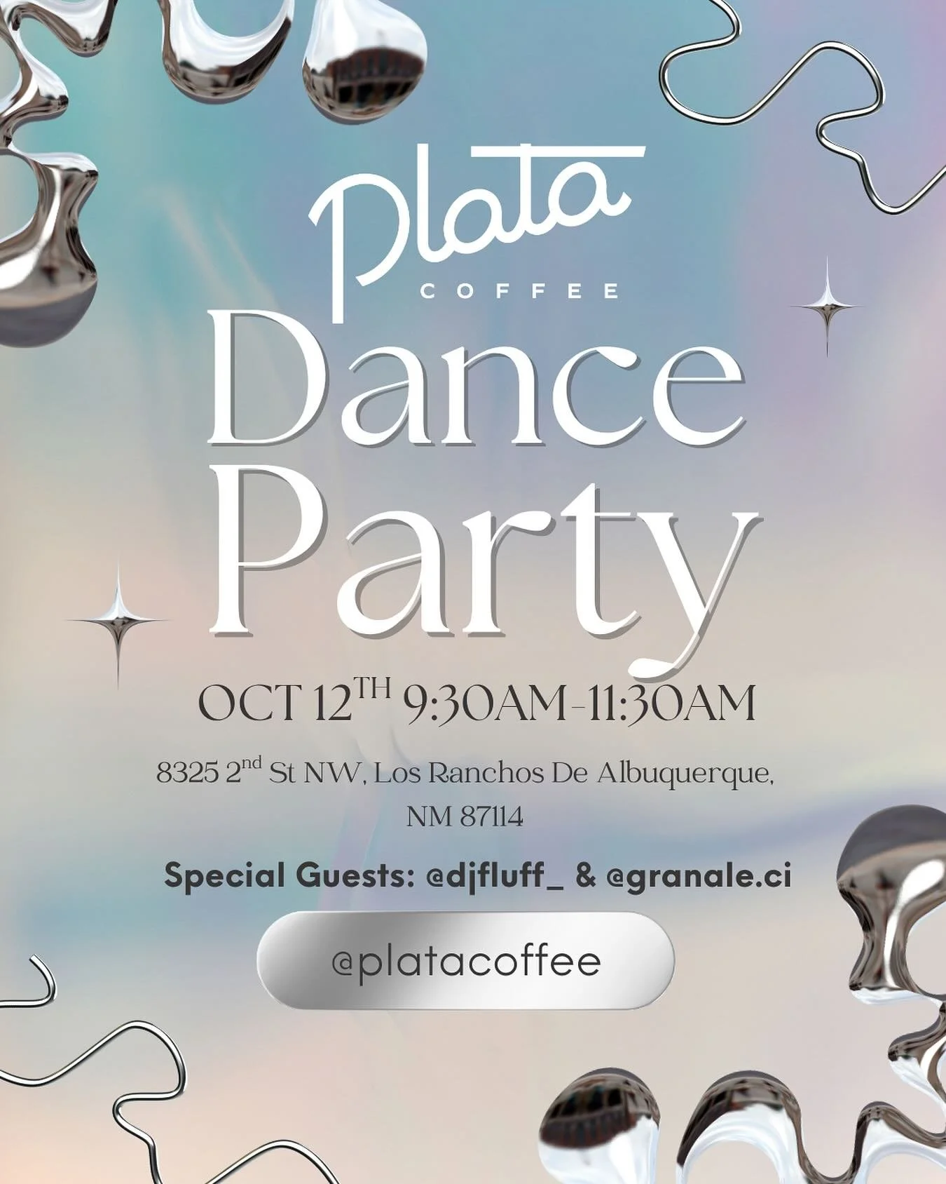 Let&rsquo;s wrap up balloon fiesta with a dance party! We&rsquo;ll have @djfluff_ and @granale.ci playing jams that will keep you flying high and grooving all morning!
.
.
#abq #abqnm #nmtrue #abqthingstodo #abqballoonfiesta #albuquerque #losranchosd