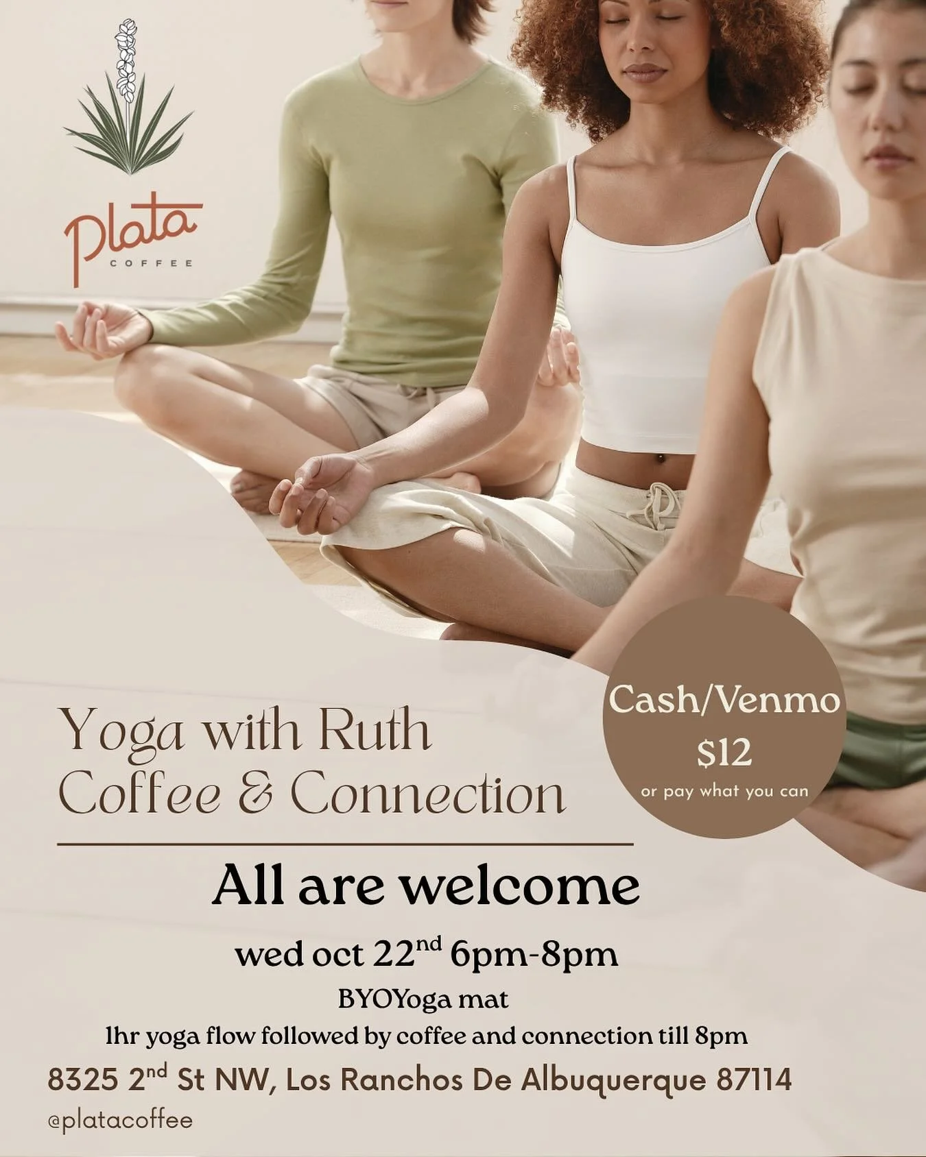 Mark your calendars for another excellent evening of coffee and community! Come enjoy an hour flow with Ruth and after unwind with a cuppa whatever wets your whistle. All ages and abilities welcome but remember to bring your own mat! We can&rsquo;t w
