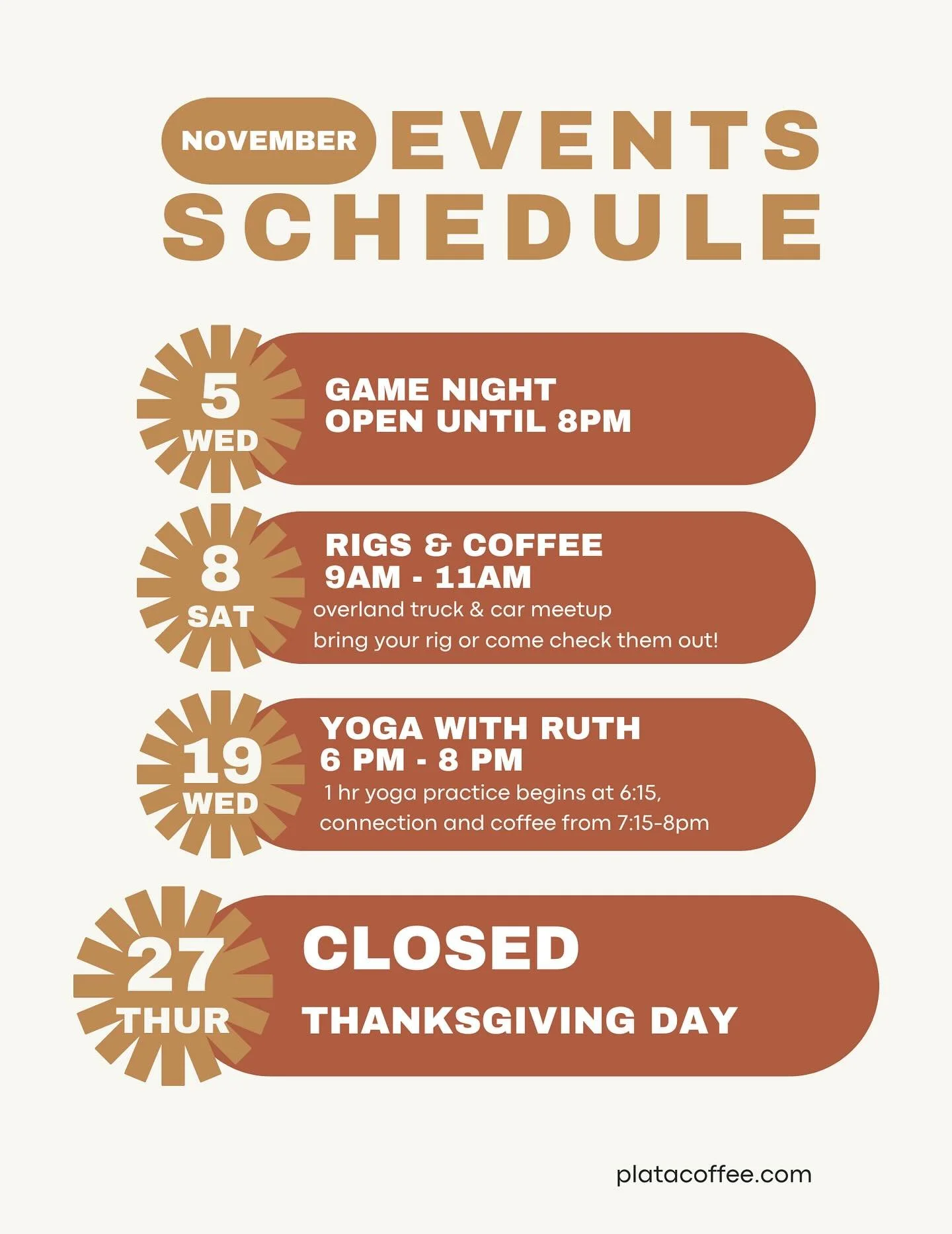 November is finally here and we can&rsquo;t wait to spend it with you! 
.
.
#abq #abqfoodies #abqcoffee #burque #505 #nmtrue #coffee