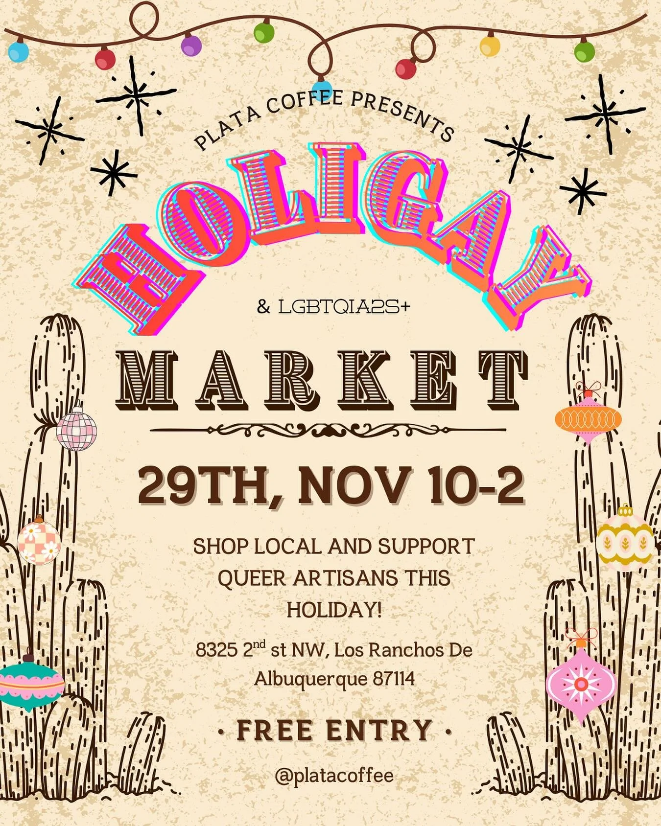 Let&rsquo;s be so real billionaires do not need more money and your friends and loved ones deserve better gifts! Shop local queer artisans and let your holiday festivities be so sleigh 🛷 
.
.
#abq #burque #abqfoodies #505 #abqcoffee #losranchosdealb