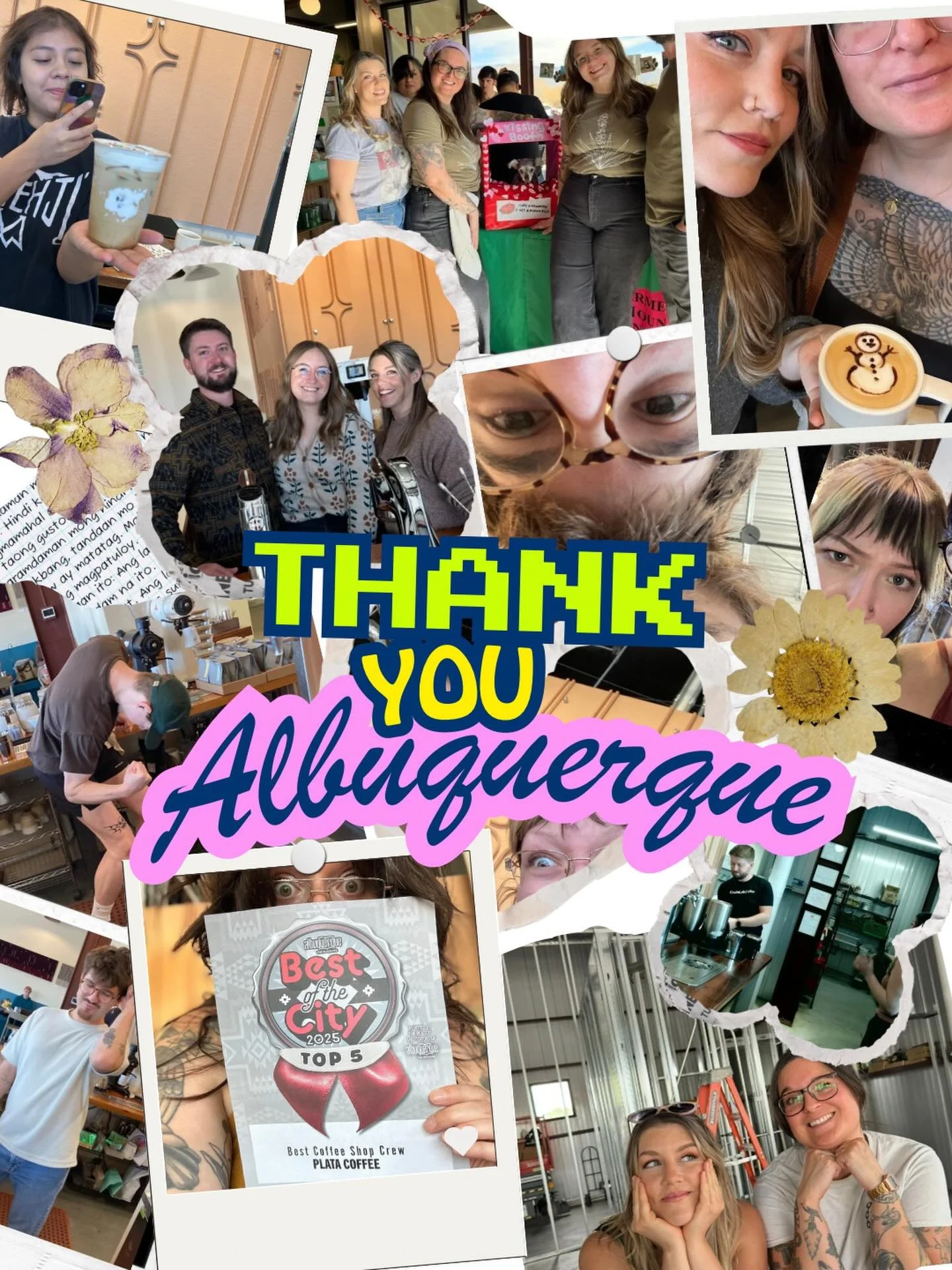 Better late than never but we would like to say a big fat enormous THANK YOU to everyone who voted for us as top 5 best coffee shop crew! We love what we do and we couldn&rsquo;t do it without you! 
Also thank you to all the Plata Pals past and prese