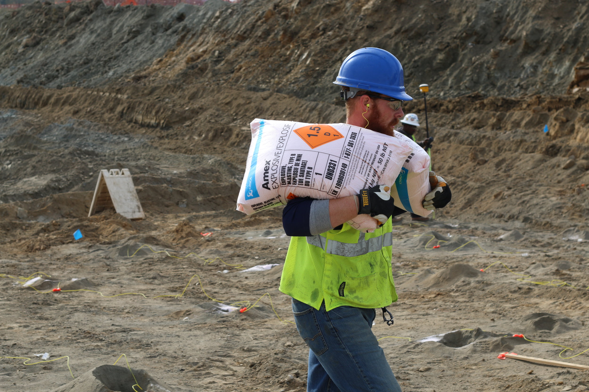 preparing a controlled blast project site