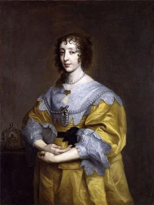 Henrietta Maria, by Van Dyck, taken form a wikipedia image of the national portrait gallery