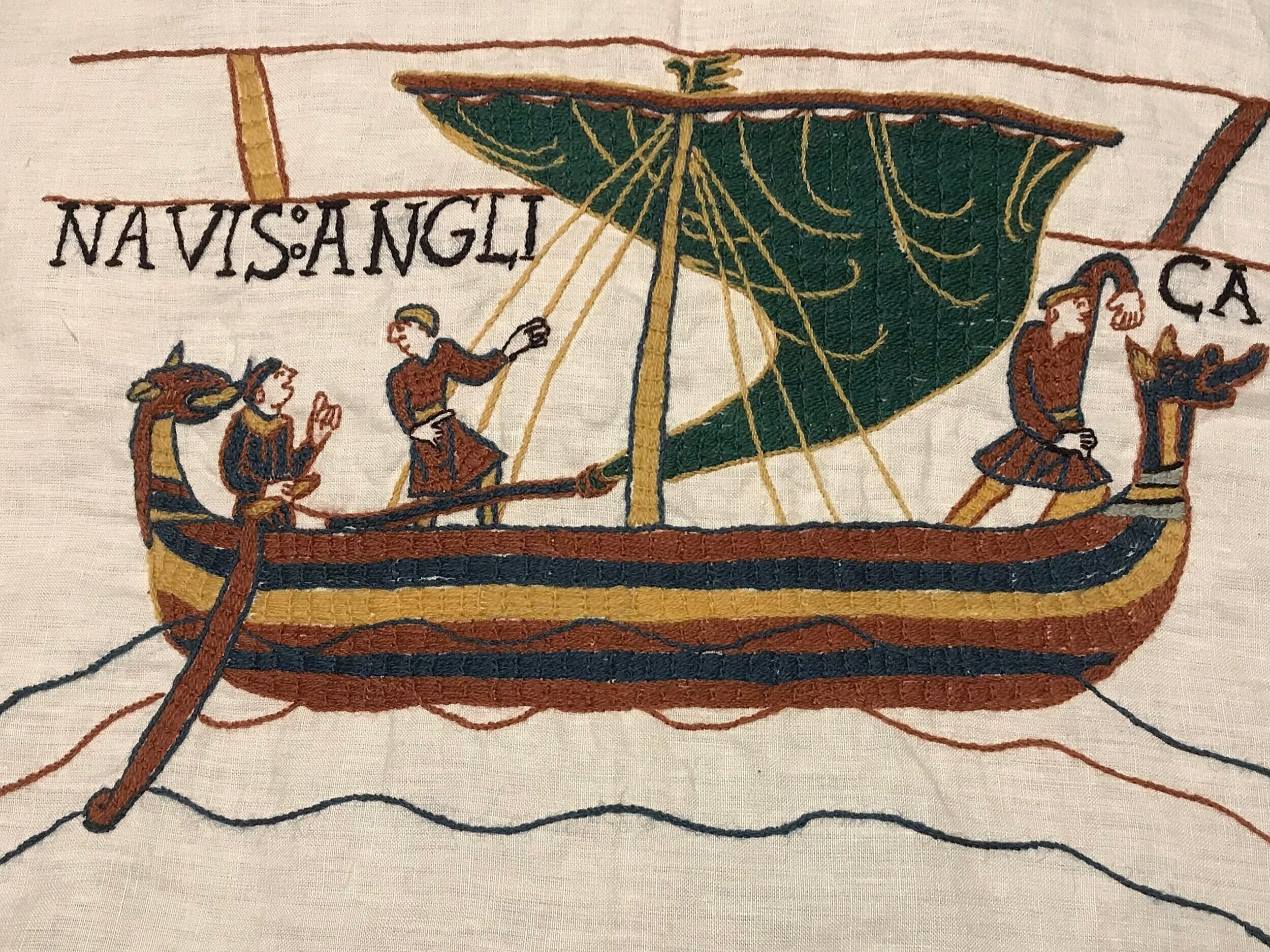 Replica of small section of Bayeaux Tapestry