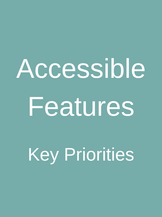 Accessible Features - Key Priorities