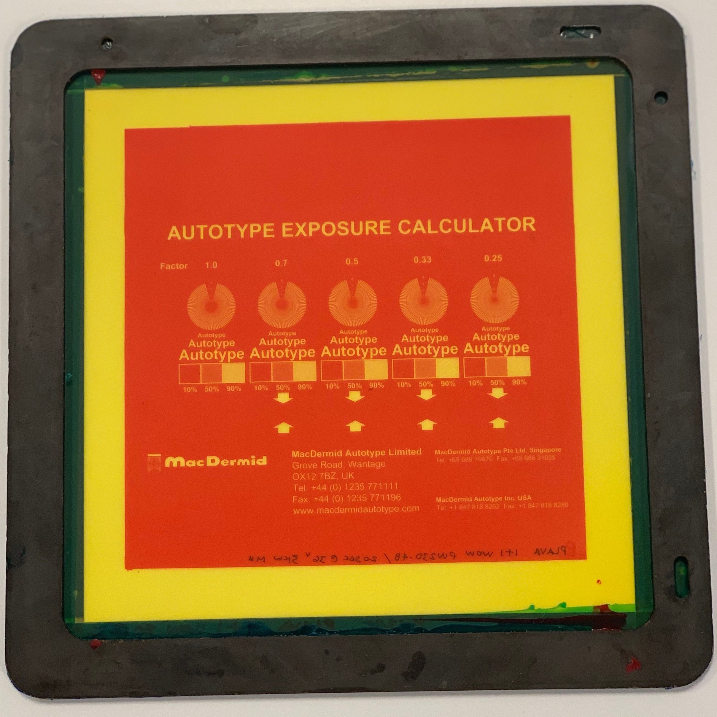 This format enables five different exposures to be made simultaneously