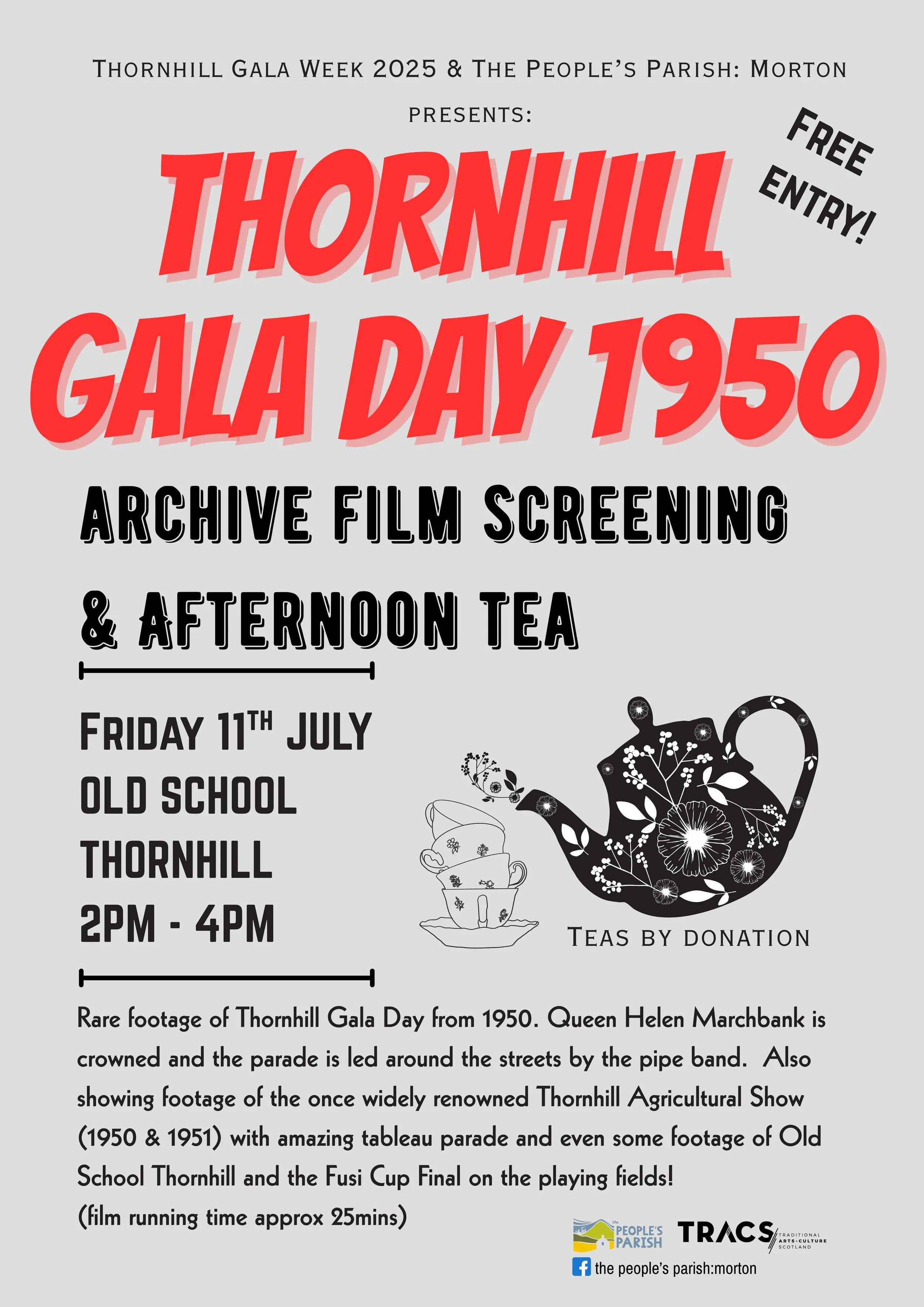 Thornhill Gala Day 1950: Archive Film Screening & Afternoon Tea