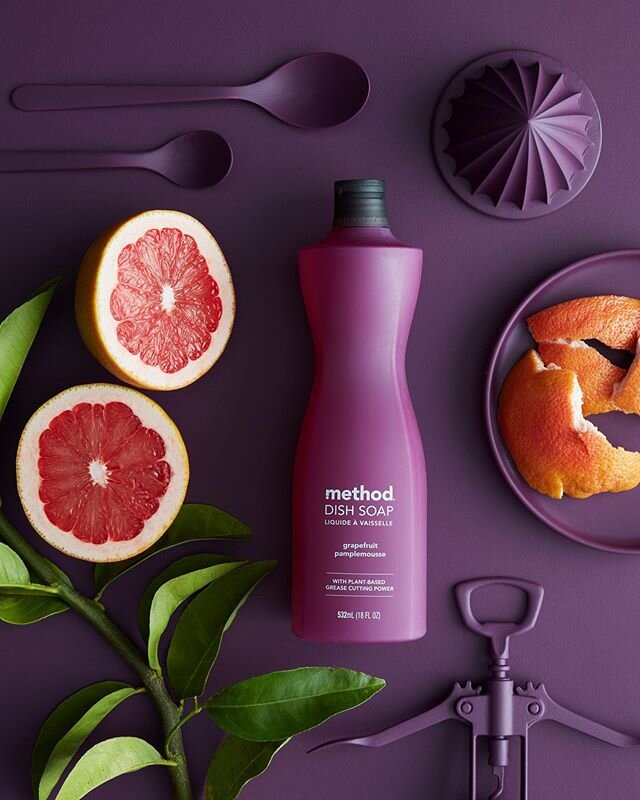 new work @methodproducts styled by @christianjusinski @surfacehaus #dishsoap #pinkgrapefruit #bloodorange #new #newdish