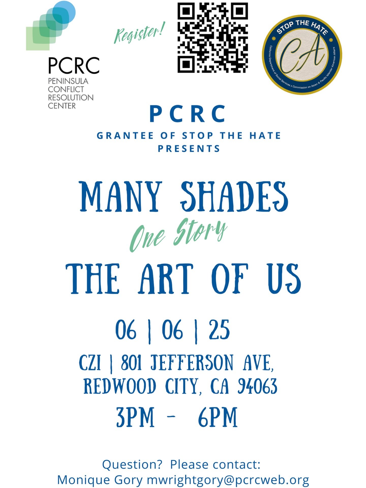 🎨 The wait is finally over!
Join us for &ldquo;Many Shades, One Story: The Art of Us&rdquo; &mdash; an inspiring art show that celebrates unity, storytelling, and the power of community. ✨

🗓 June 6, 2025
⏰ 3:00&ndash;6:00 PM
📍 CZI, 801 Jefferson 