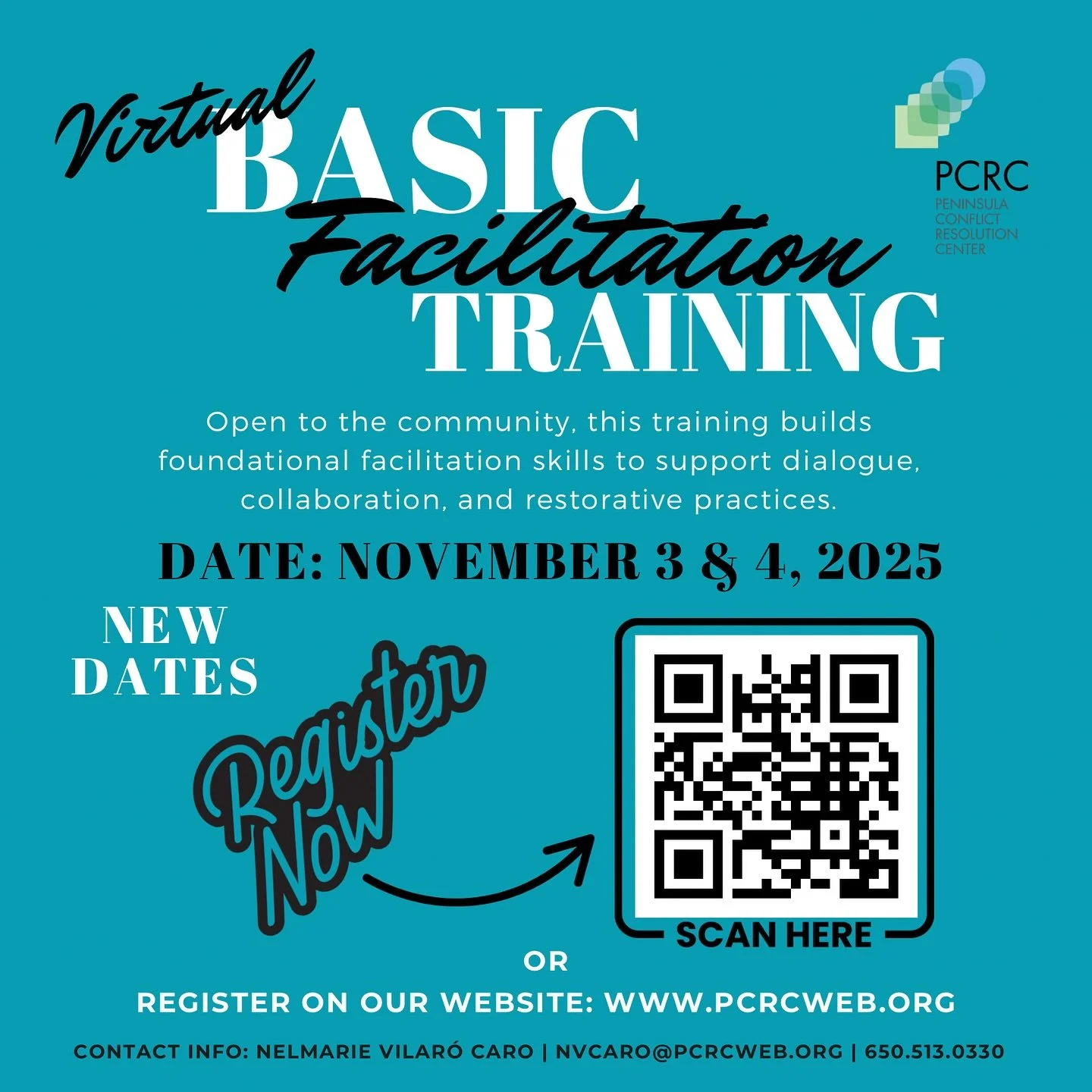 📣 Ready to level up your facilitation skills? Join our 2-Day Basic Facilitation Training on Nov 3 & 4!
Learn tools to lead meaningful conversations, build collaboration, and create impact in your community.
👉 Scan the QR code and register now