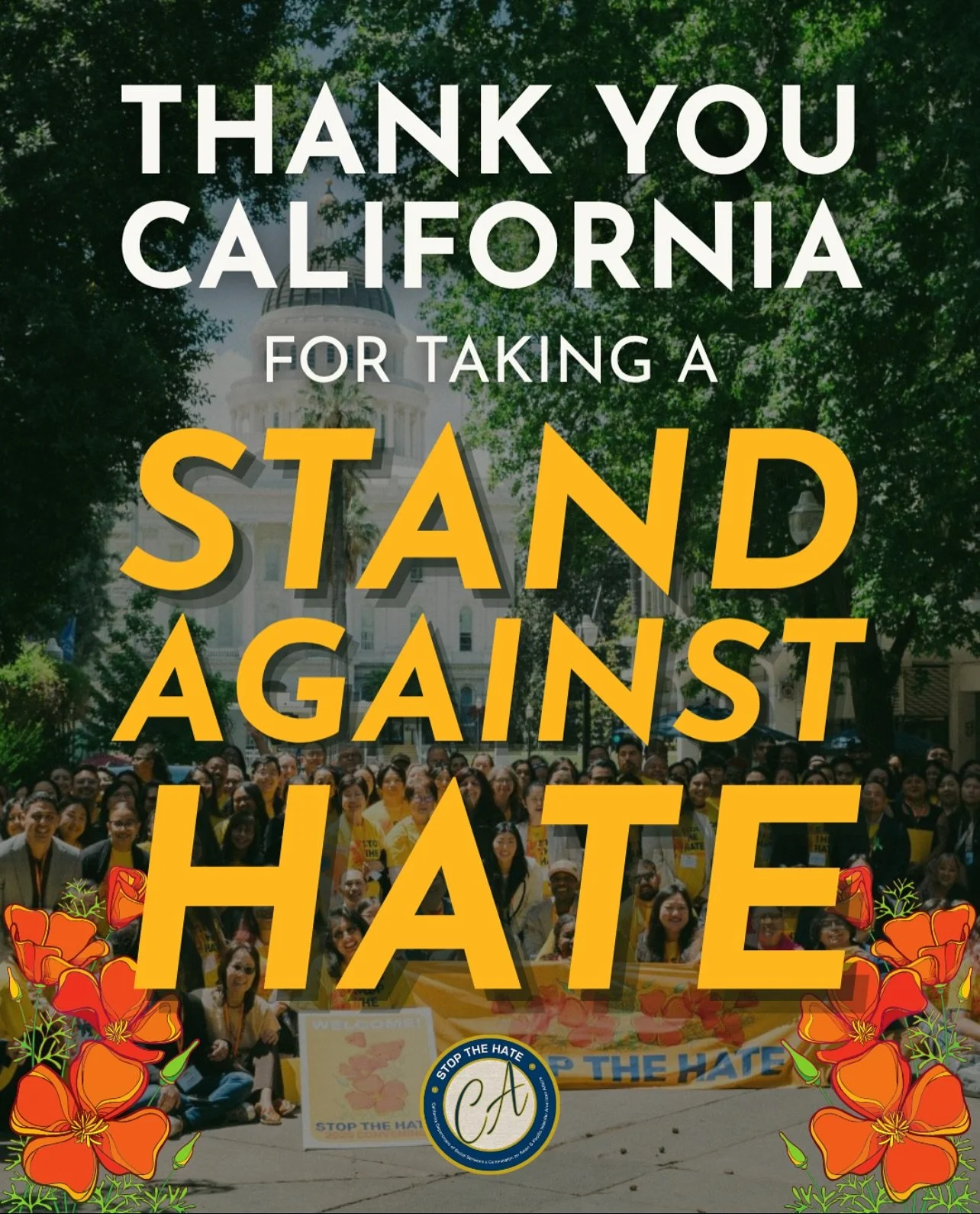 Governor @gavinnewsom & the CA State Legislature created the Stop the Hate program in 2021. With hate rising and anti-hate work losing federal funding, Stop the Hate is the main protection for our diverse communities and helps keep California a p