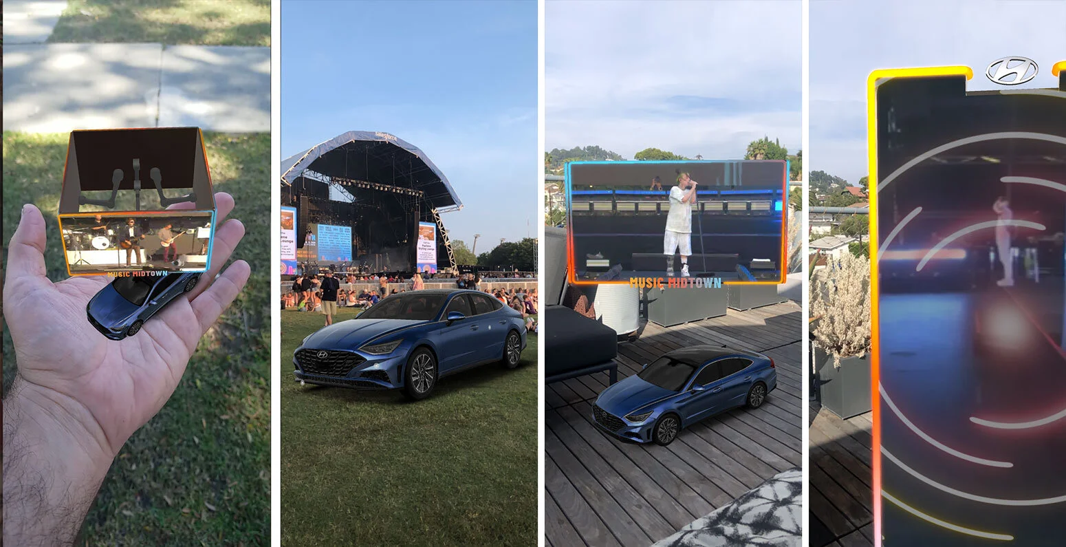 The app featured four different AR modules that supported both 2D and 360 live streaming festival content. 