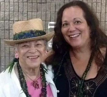 Eleanor (Pereira) Shannon and her daughter Anita en route to the event