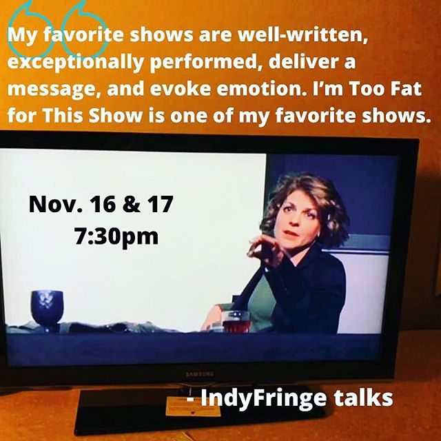 Coming back to you soon, Indy! Ticket link in bio. #bodypositiveart #bodypositivity #bodyneutrality #comedy #mentalhealth #wakeupweightwatchers #indianapolistheatre #fatneutrality #haes