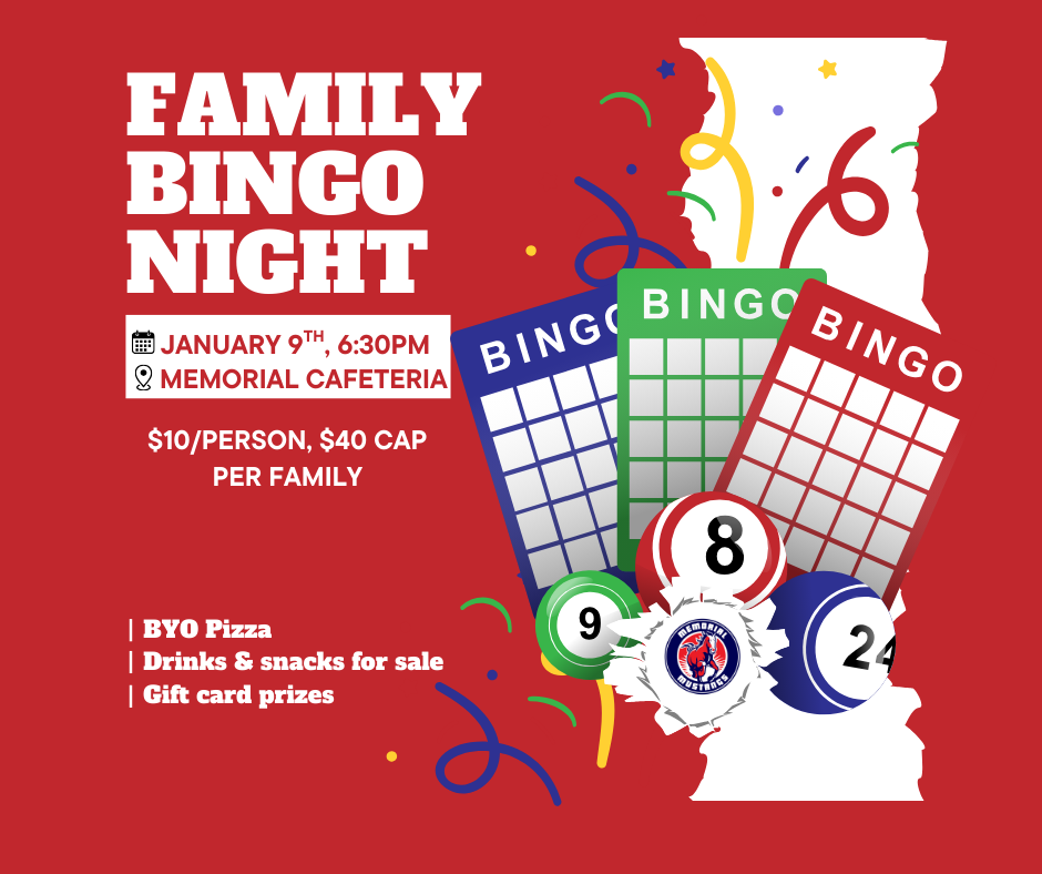 Family Bingo Night - January9th, 6:30PM - SINGLE ENTRY TICKET
