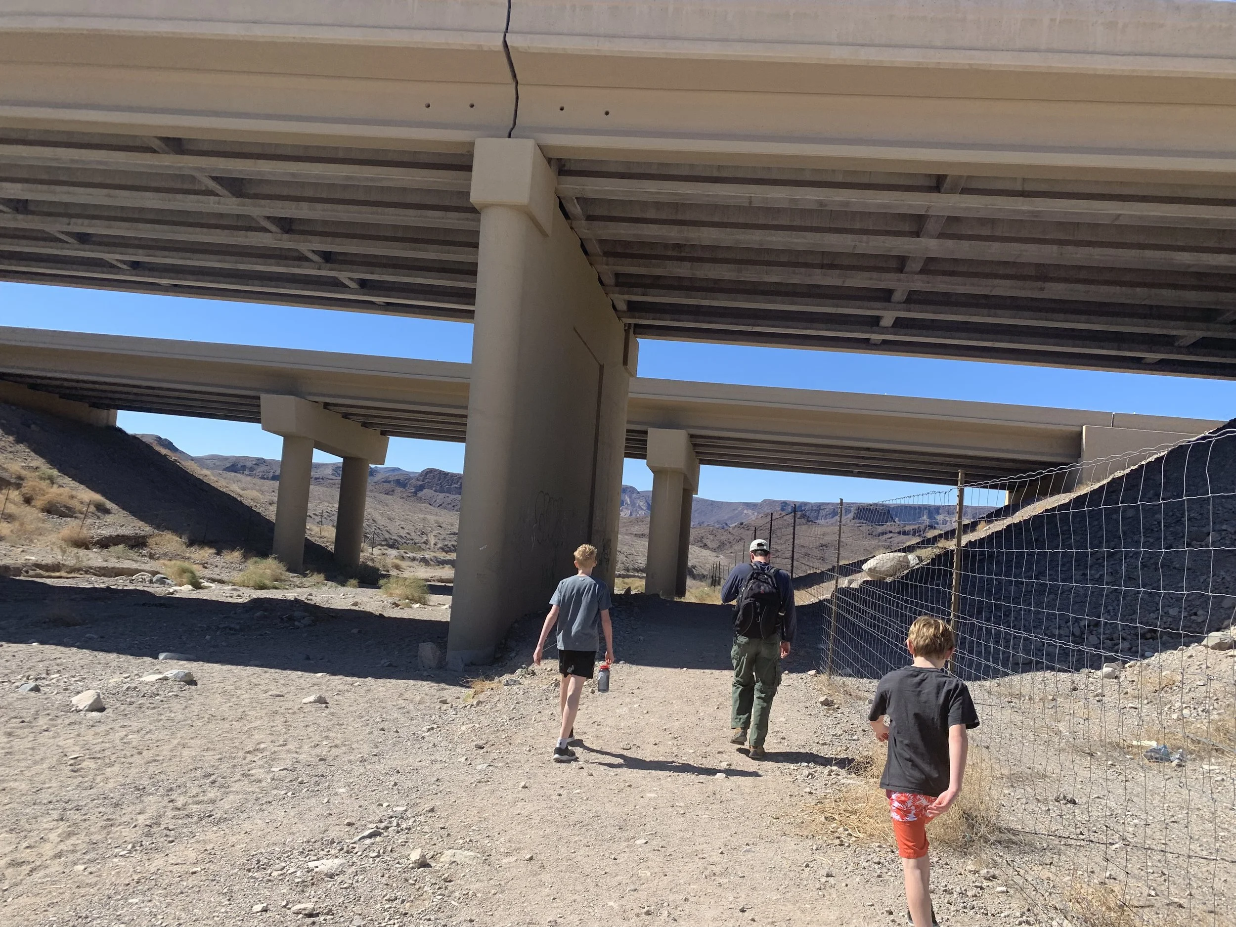 Under US Hwy 93 to Ringbolt Hot Springs