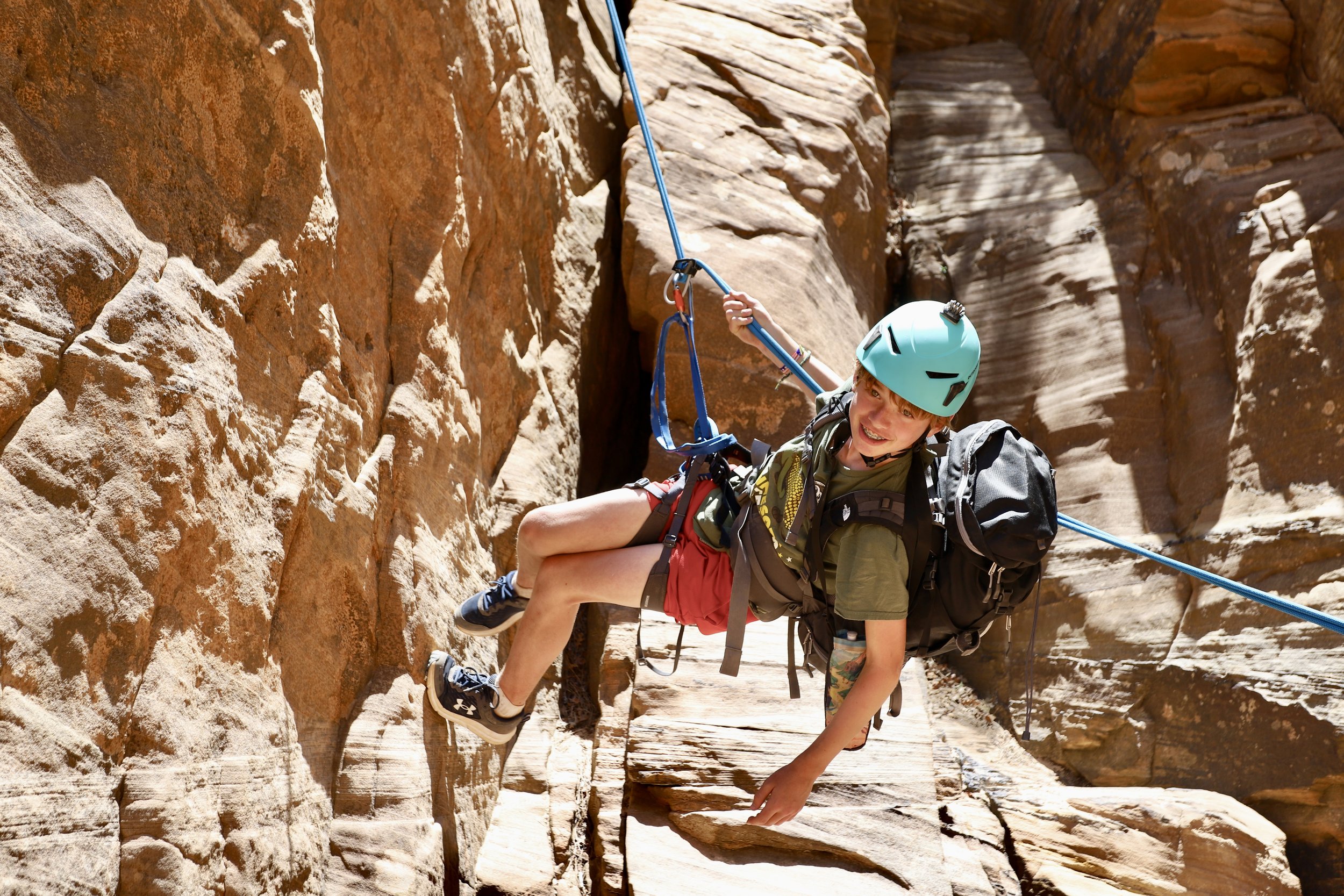 Rappelling at Water Canyon