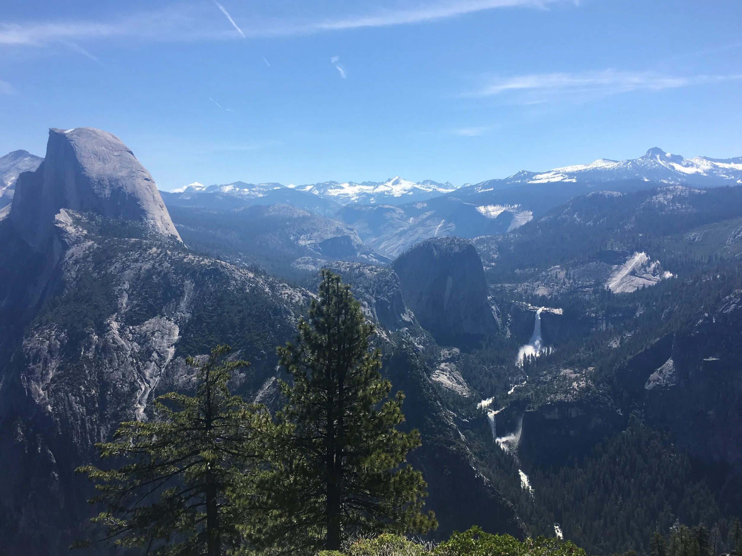 Panorama Trail begins at Glacier Point. This is what the Panorama Trail looks out over for several miles. The pictures doe not do the views justice. The entire trail is gorgeous.