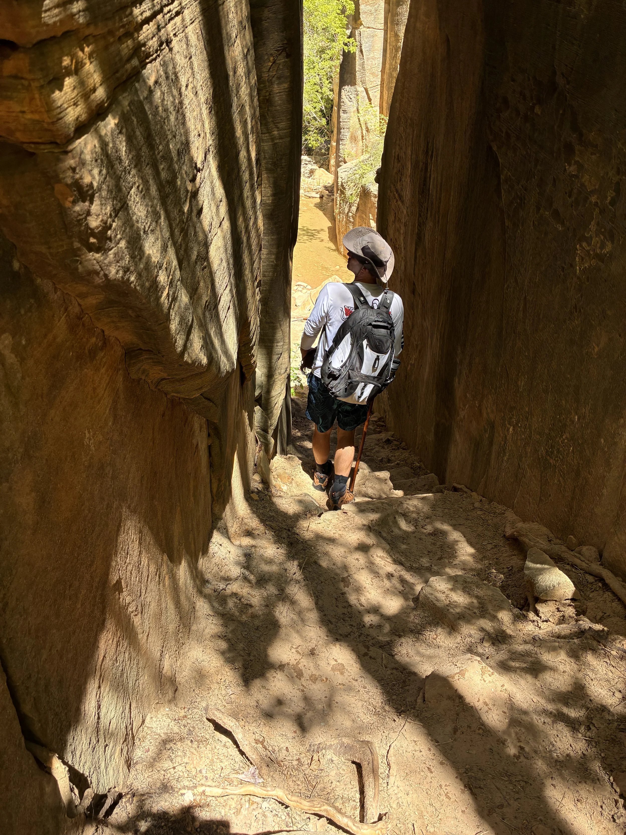Bypassing the waterfall in the narrows
