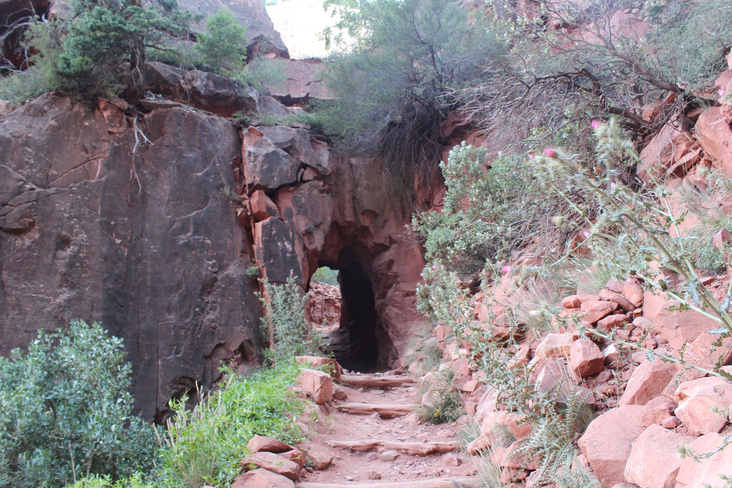 Supai Tunnel North Kaibab Trail Bathrooms and water