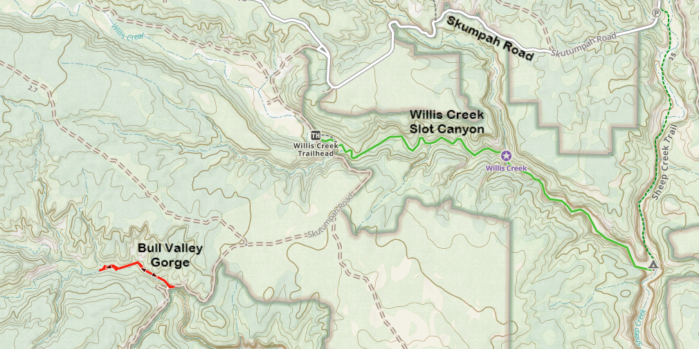 What is there to do near Bull Valley Gorge?